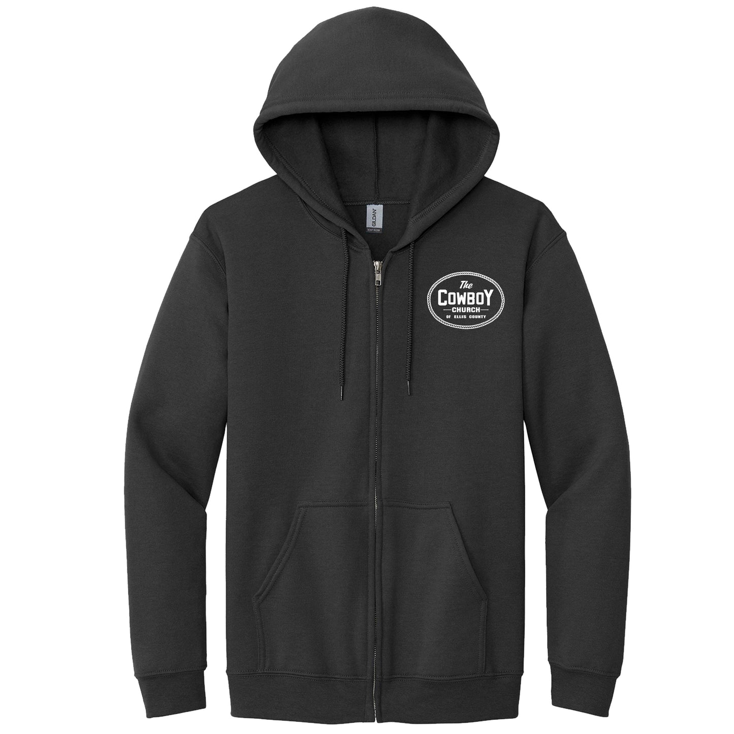 Full-Zip Hooded Sweatshirt with CCEC Logo on Left Chest