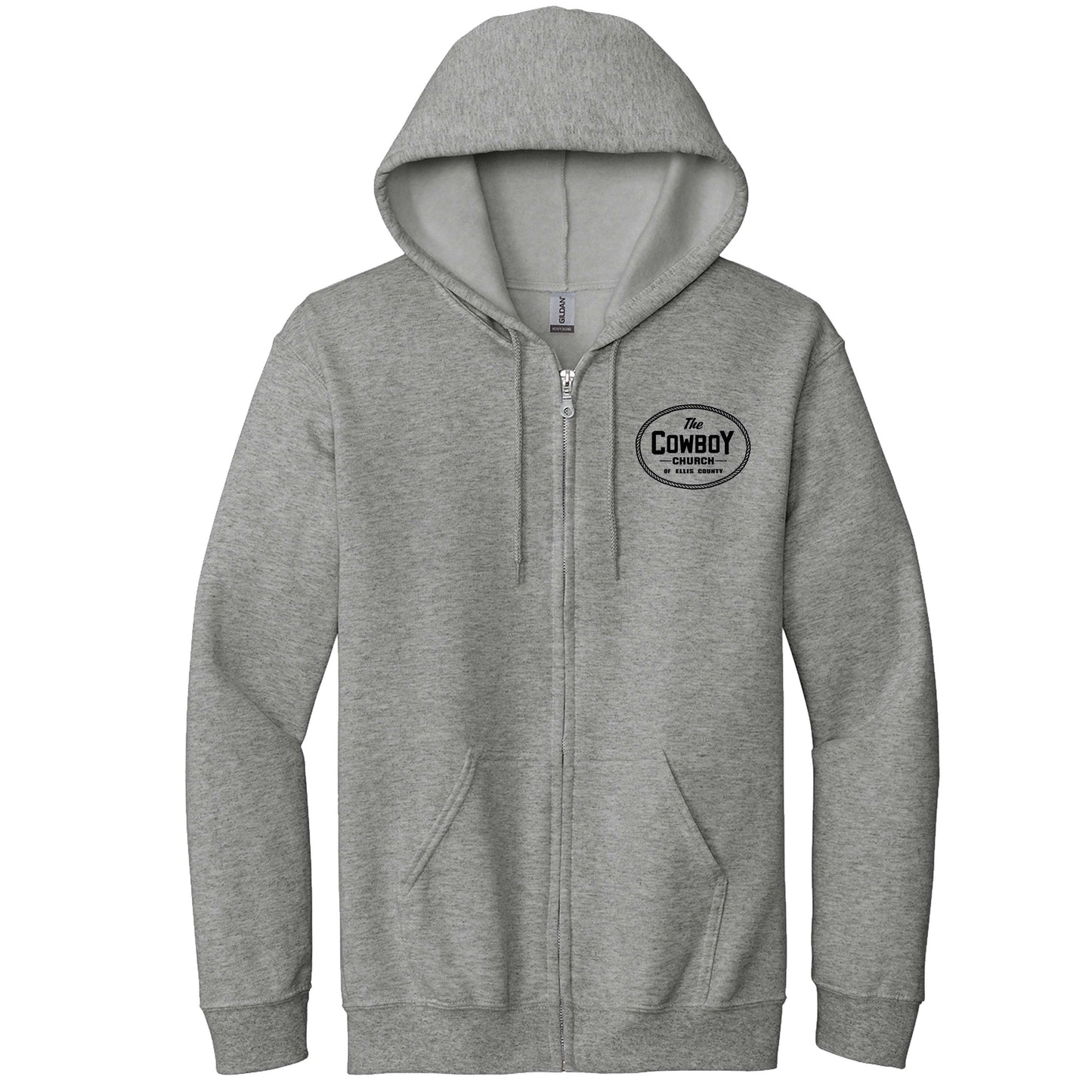 Full-Zip Hooded Sweatshirt with CCEC Logo on Left Chest