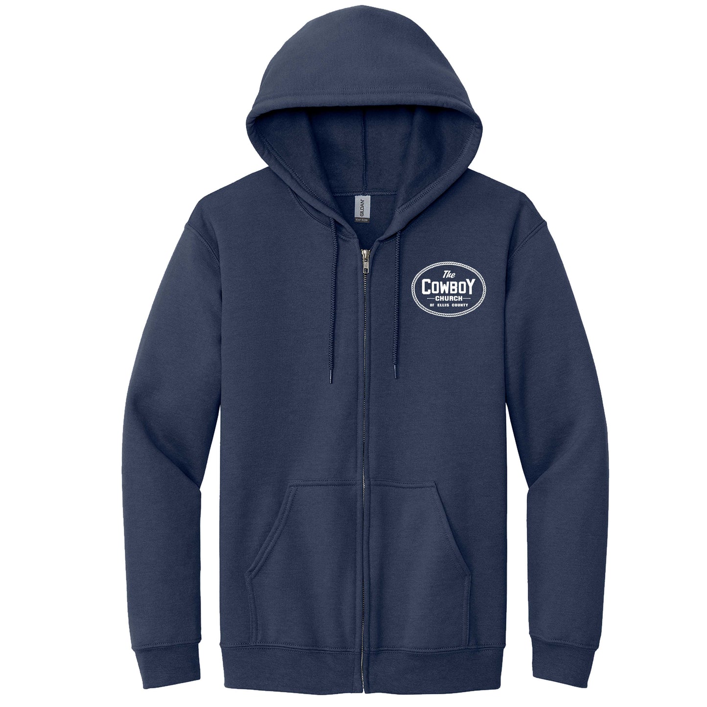 Full-Zip Hooded Sweatshirt with CCEC Logo on Left Chest