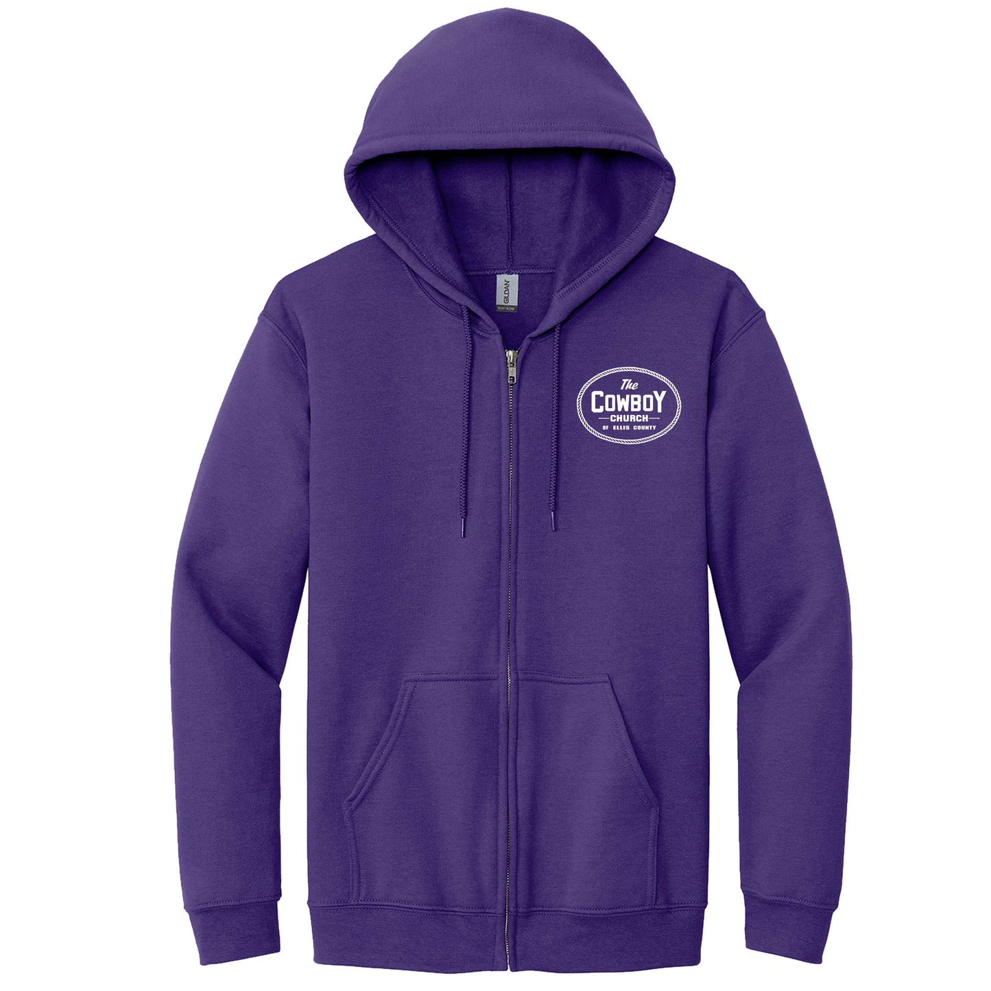 Full-Zip Hooded Sweatshirt with CCEC Logo on Left Chest