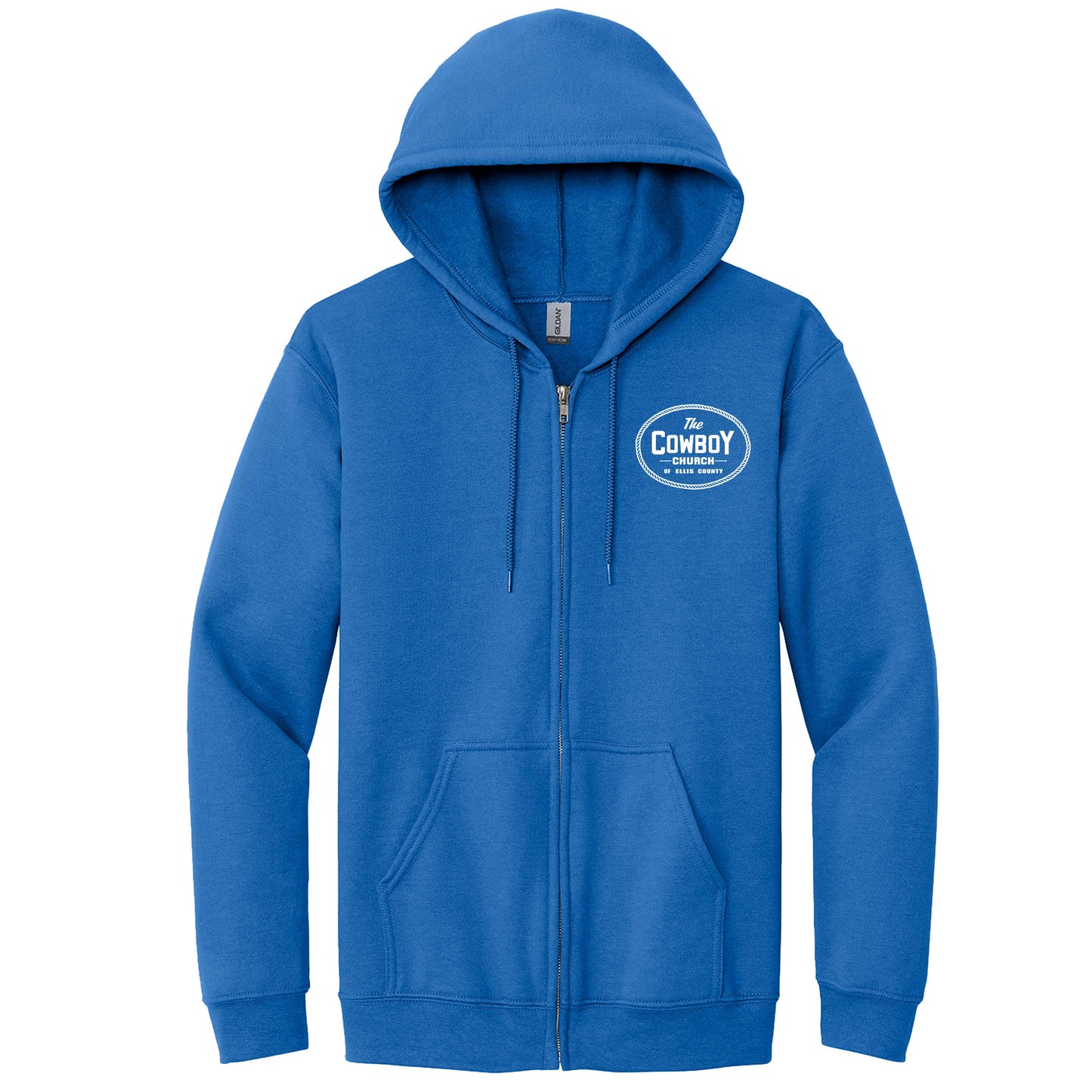 Full-Zip Hooded Sweatshirt with CCEC Logo on Left Chest