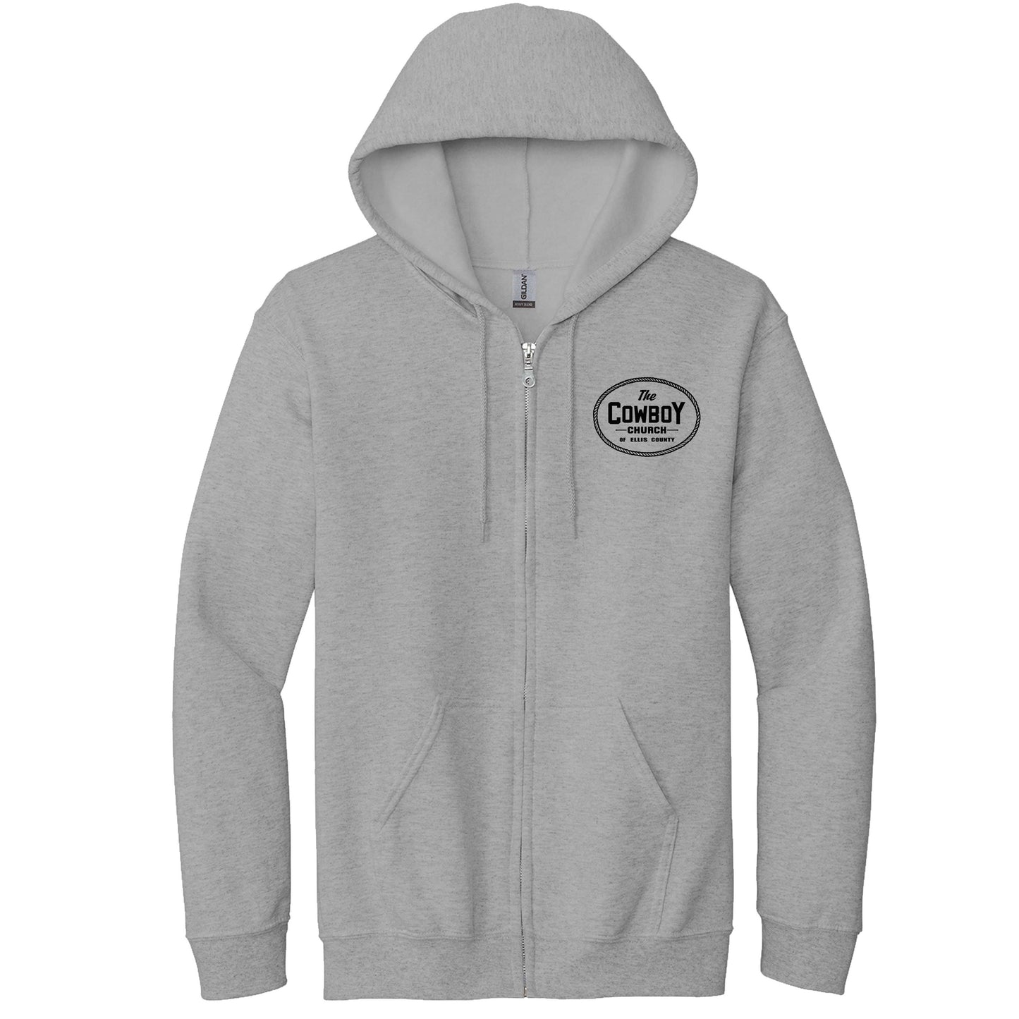 Full-Zip Hooded Sweatshirt with CCEC Logo on Left Chest