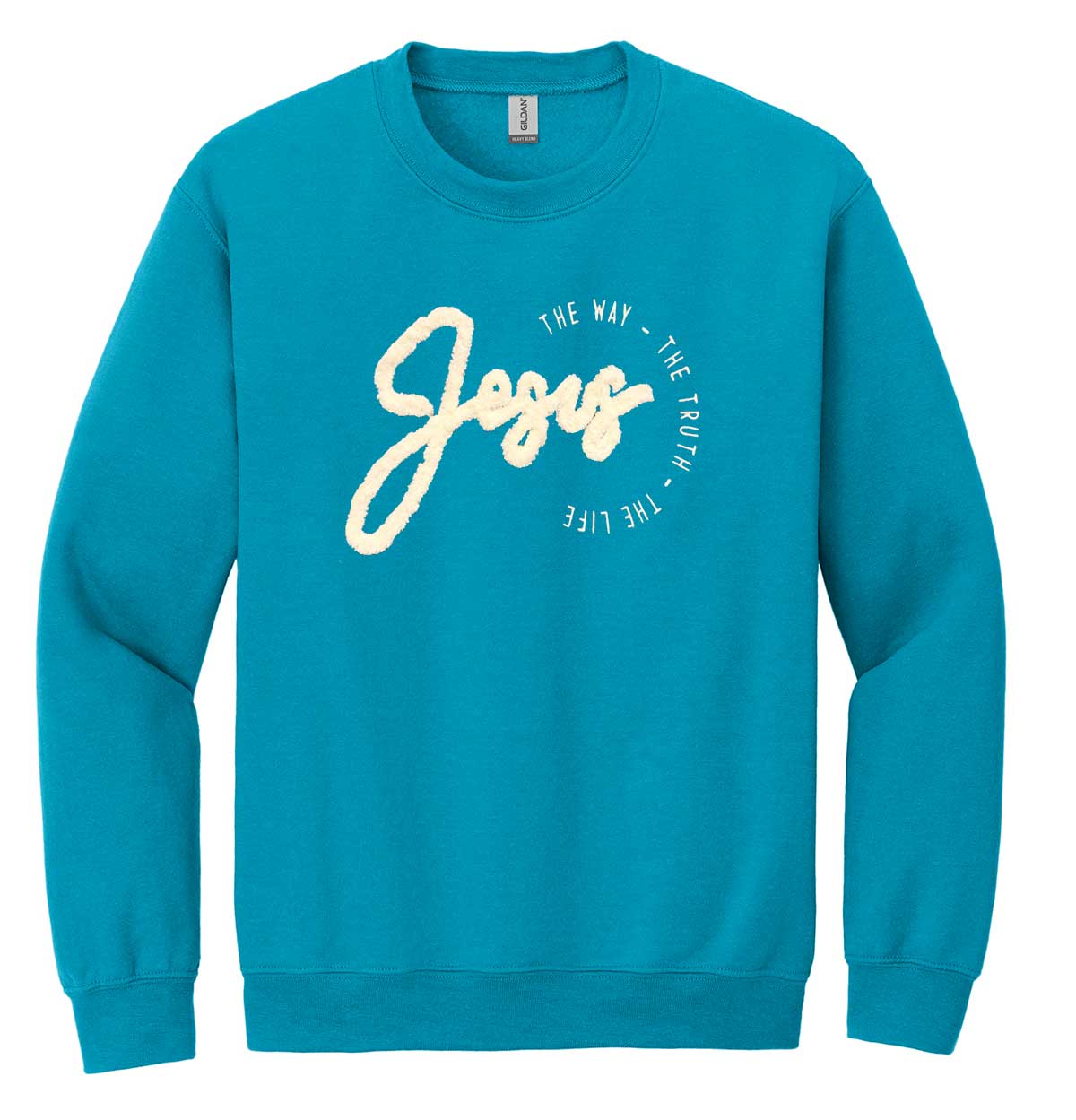 Chenille Yarn Jesus Sweatshirt