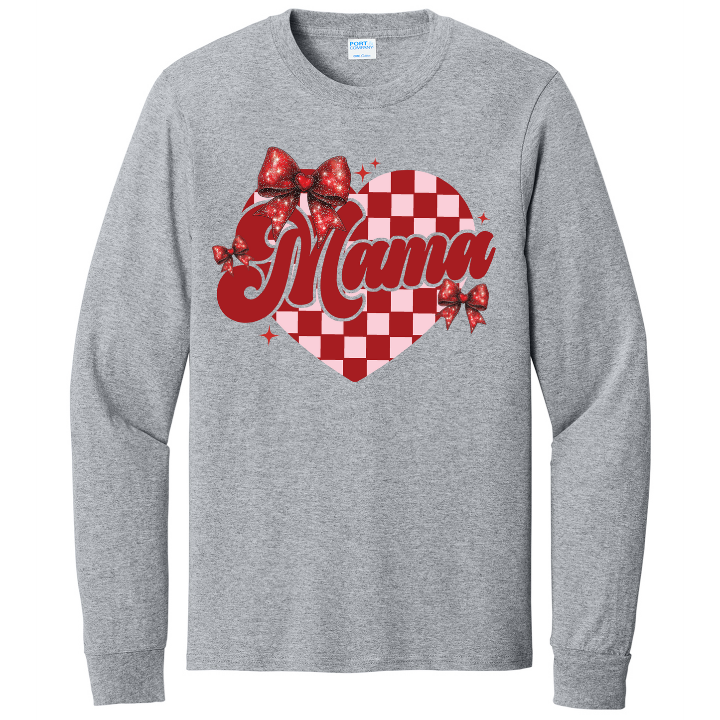 Mama Valentines Day Cotton LS Shirt
