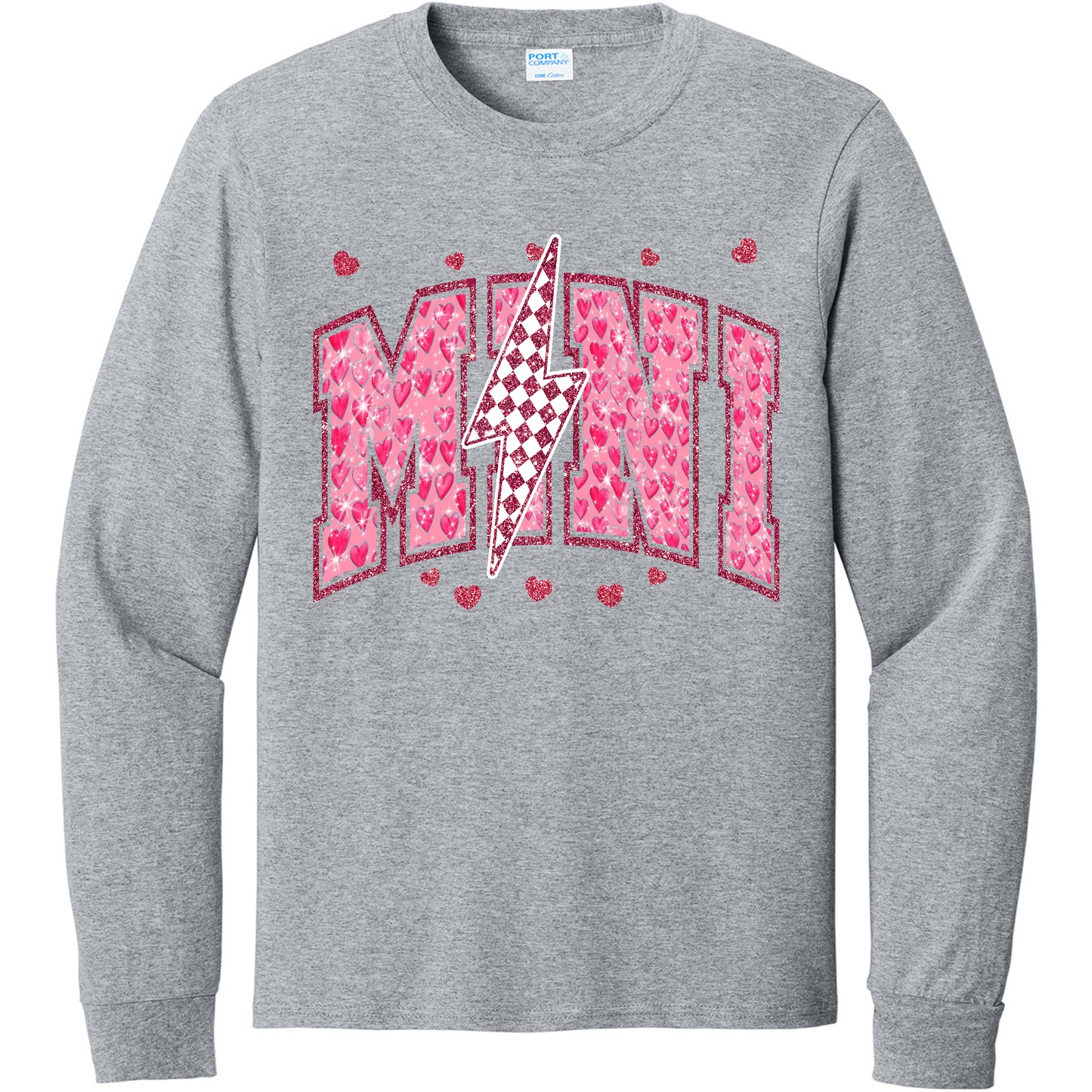 Mini Lightning Bolt Port and Co LS Youth Shirt