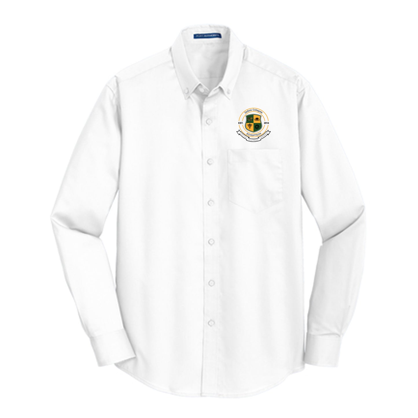 Desoto Collegiate Long Sleeve White Shirt