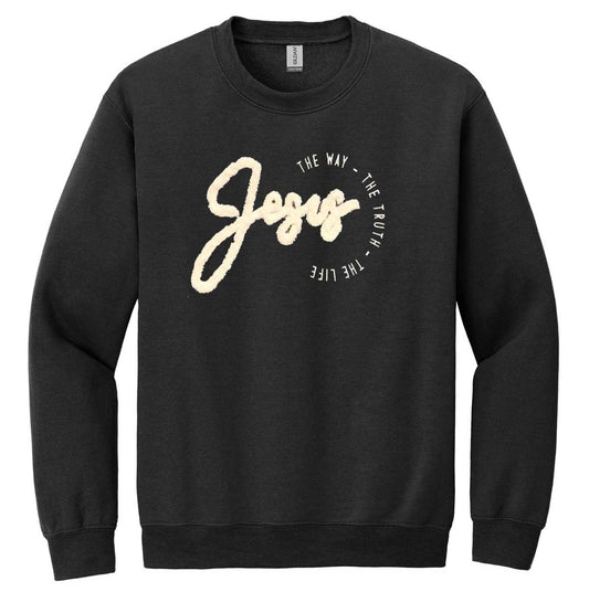 Chenille Yarn Jesus Sweatshirt
