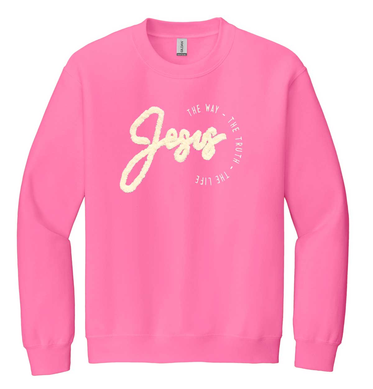 Chenille Yarn Jesus Sweatshirt