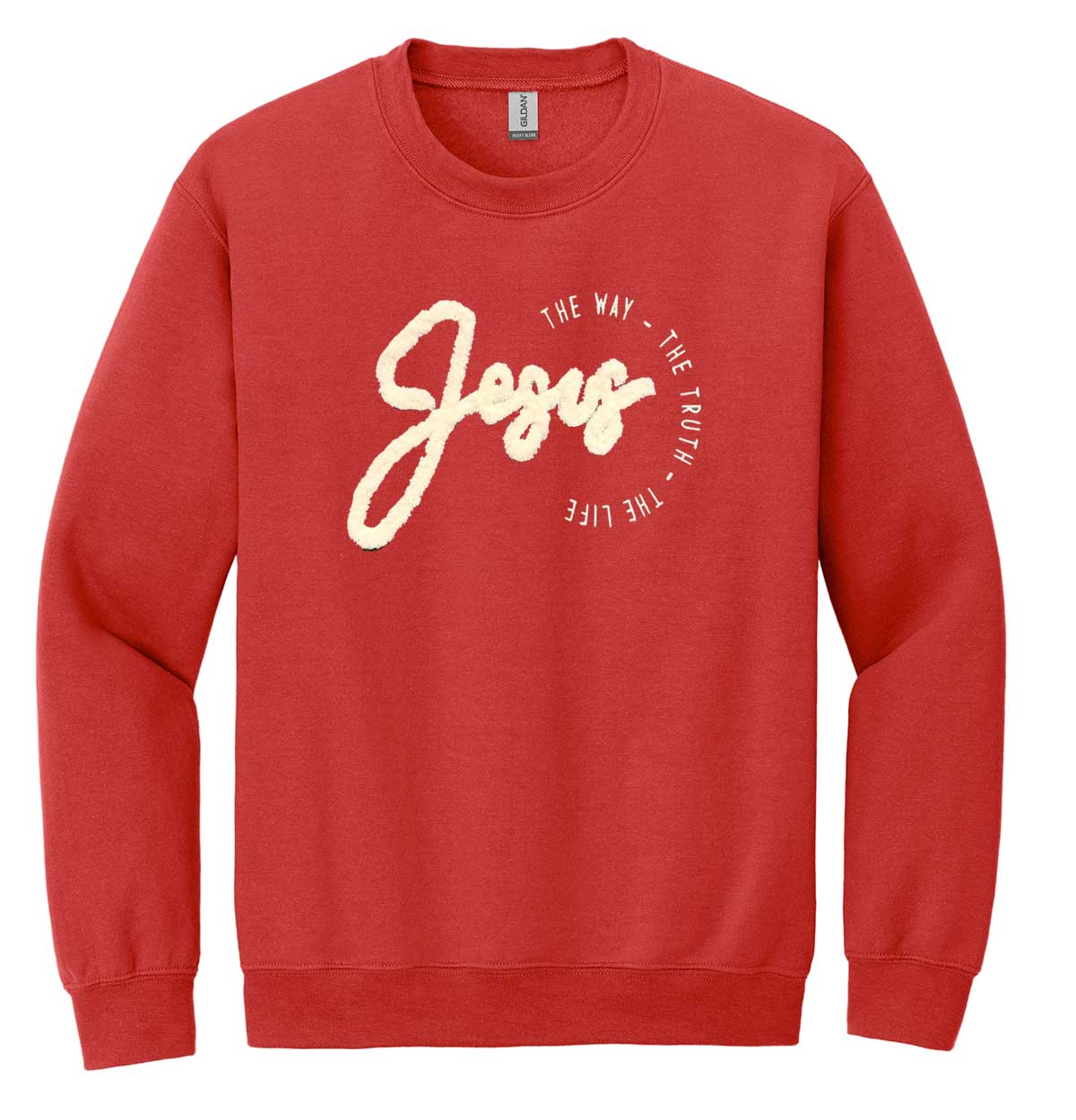 Chenille Yarn Jesus Sweatshirt