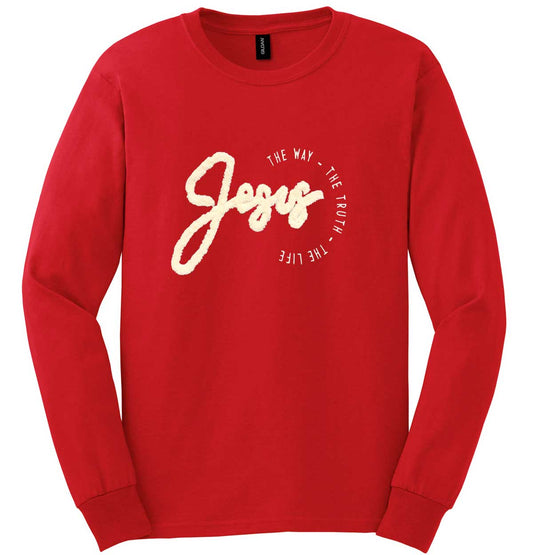 Chenille Yarn Jesus Long Sleeve